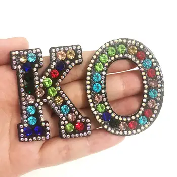 

New 3D Rhinestone English Alphabet Letter Applique Sew On Letters Patch For Clothing Badge Patches For Clothes Bag Shoes A-Z