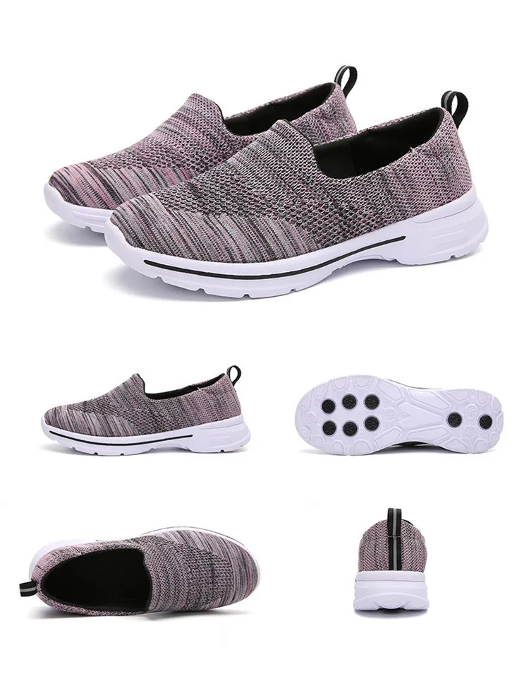 QJ 1938-2019 Autumn Mesh Women Sneakers Woman Sport Walking Flats-5