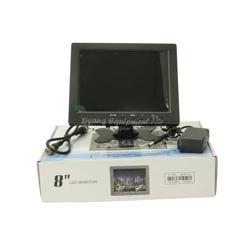8-дюймовый монитор LY 8-дюймосветодиодный TFT LED Видео Аудио VGA BNC HDMI 4:3 экран для DVR ПК