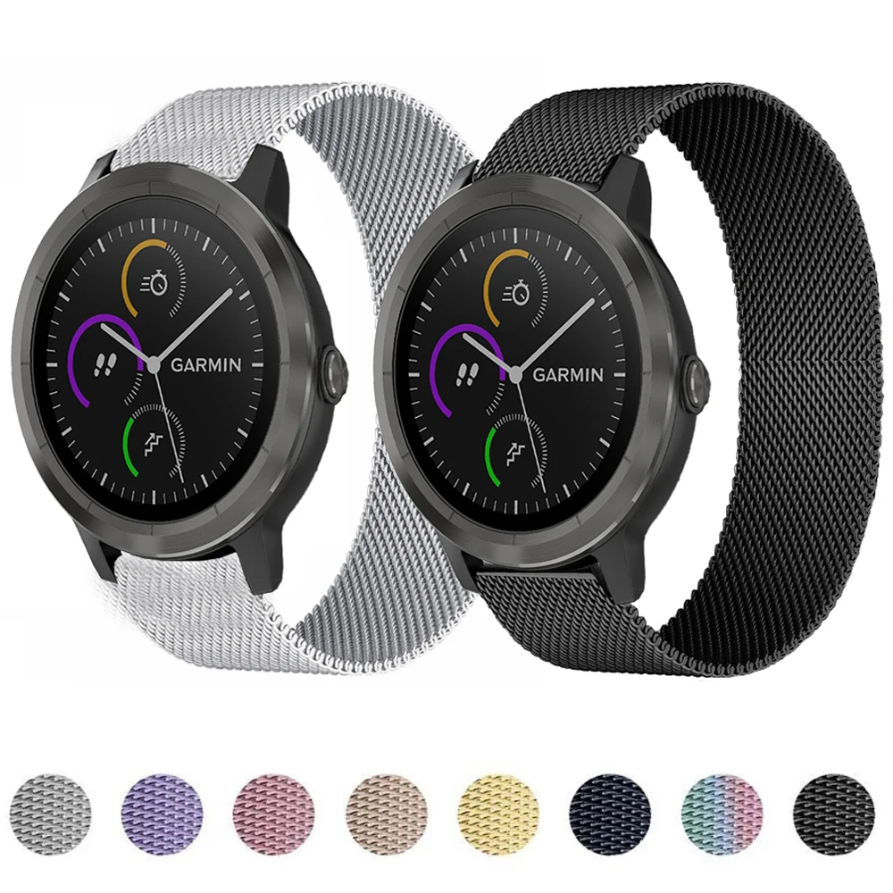 Ремешок с магнитной петлей для смарт-часов Garmin движения 2 2S/движения SQ Music Band 22 20 мм