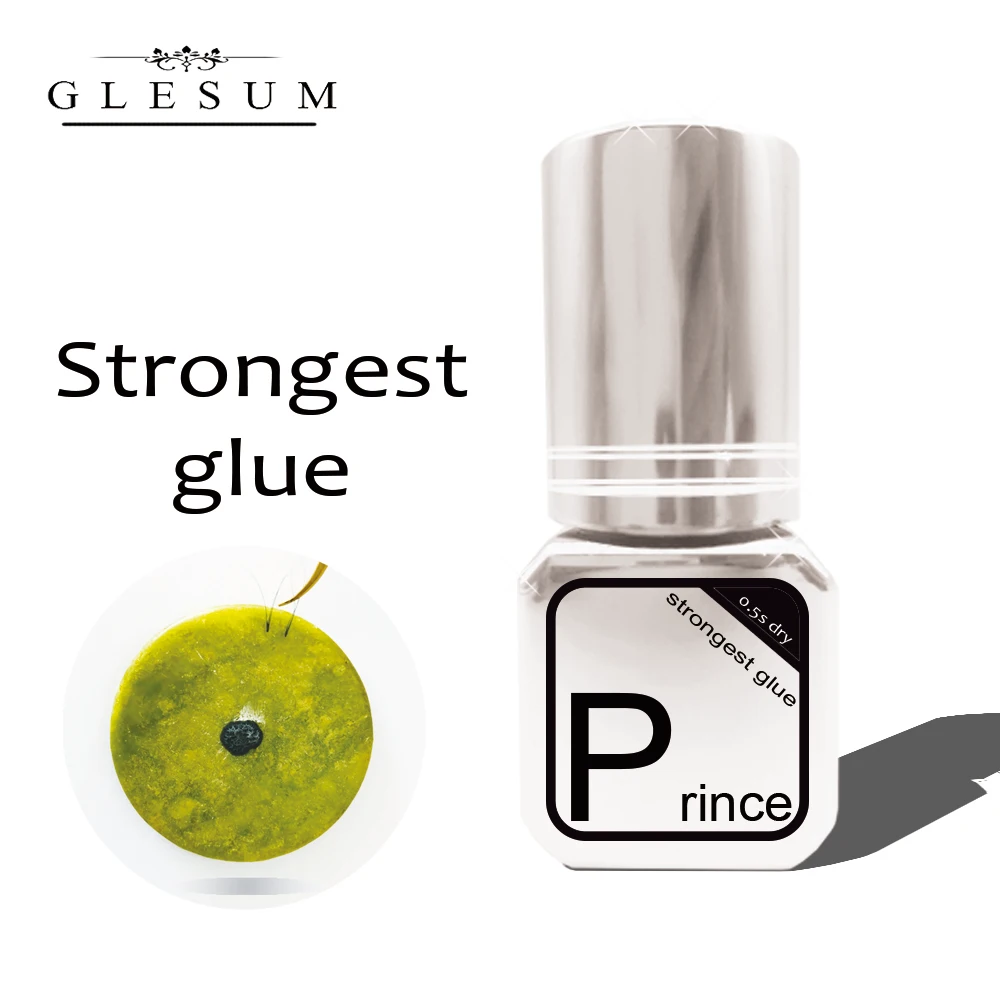 Eyelash Glue Glesum New Technology Fast Dry Prince Eyelash Extension Glue Salon Lashes Adhesive 0.5s-1s Long Retention Time