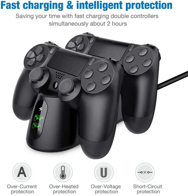Ładowarka do pada BEBONCOOL stacja dokująca Dualsense do PS4 stacja ładowania do kontrolera DualShock 4/Playstation 4/PS4/ Pro /PS4 Slim 2