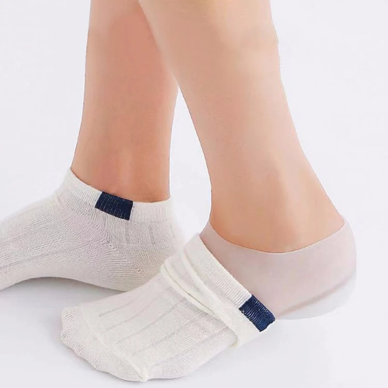 Invisible Full Height Lift Heel Pad Sock Liners Increase Heightened for Women Men Shoe Pad Inserts Foot Care Pad for Men Women