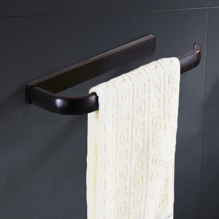 

Black And White with Pattern Brushed Towel Ring Brass Towel Bar Simple Brushed European Style Sanitary Ware Hardware Accessories