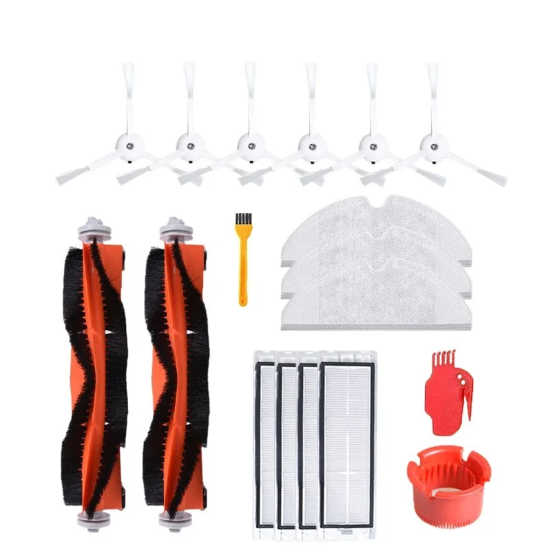

Roborock 18PCS Robot Vacuum Cleaner Accessories Parts Main Brush Filter Side Brush Blade Screw Circular Comb Mop Cloth