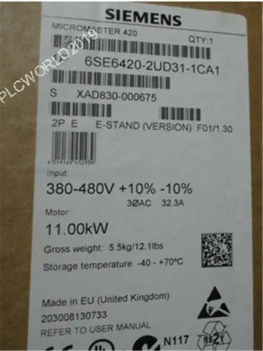 6SE6420-2UD31-1CA1 Siemens Инвертор 6SE6 420-2UD31-1CA1 абсолютно в коробке