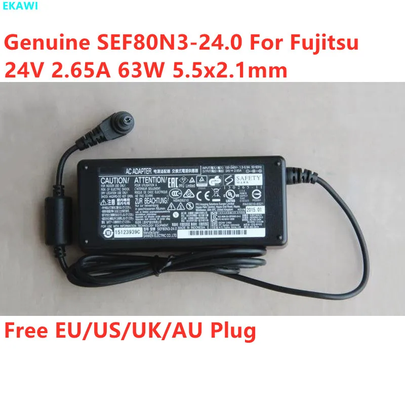 Оригинальное зарядное устройство для источника питания FUJITSU PFU LIMITED fi6125 fi6225 fi6240 24
