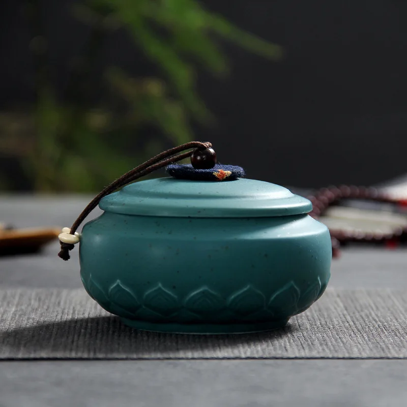 Ceramic Tea Cans Meteor Glaze Small Sealed Decorations Lovely 8 Kinds of Chinese Kungfu Teaware Container | Дом и сад