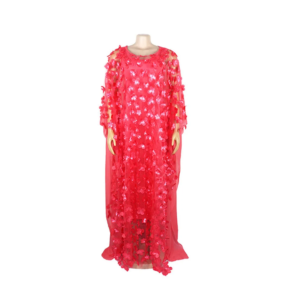 Комплект из обуви в африканском стиле платье для женщин Кафтан Макси длинное платье в африканском стиле из шифона bubu robe для вечерние - Цвет: red dress