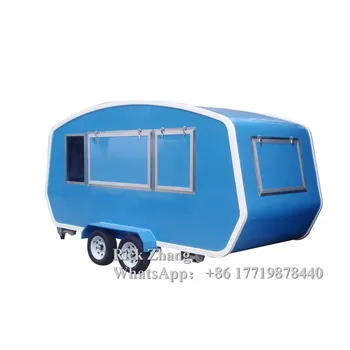 

2020 new arrived 4m long food trailer mobile food kiosk/snack customized food cart trailer with cooking equipment