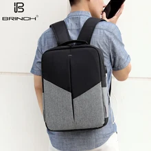 Brinch Повседневная usb зарядка Ноутбук Настольная Сумка дорожная школьная Водонепроницаемая рюкзак чехол для 15,6 дюймов Mackbook Pro Ноутбук hp Dell