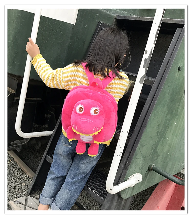 Soft Dinosaur Plush Backpack for Children Backpack Kids Small Bag Girl Cute Animal Prints Travel Bags Toys Gifts Plush Schoolbag