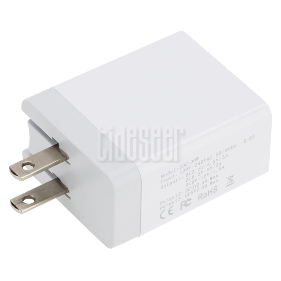 US $769.45 3 Ports USB Quick Charge 5V 24A Charger 18W Power Adapter For IPhone Xiaomi Samsung Huawei QC30 EUUSUK Plug Chargers 200pcs