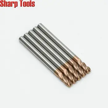 

14*45*100mm 4 Flute Corner Radius Cutter Round Nose Router Bit Metal End Mills R0.5 Coated Tungsten Carbide Steel Milling Tools