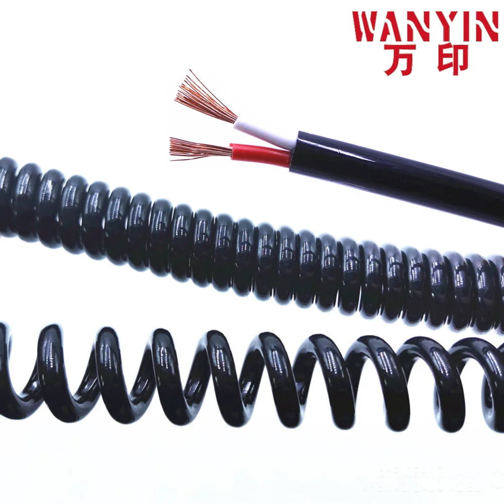 Cable Telcópico En Piral De Rorte Rojo, 2 Núcleos, 20AWG, 15AWG, Elástico, 1/2/3/4/5/6/7/8/9/10 Metros, Cable Retráctil - AliExprs 13
