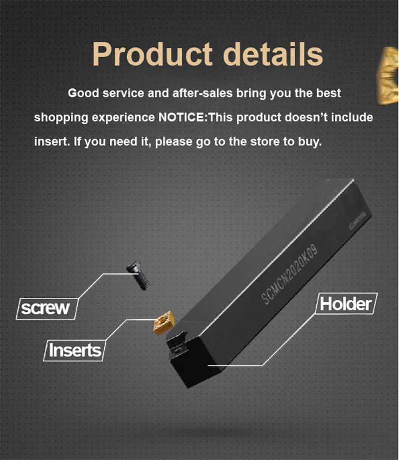 За SCMCN SCMCN1616H09 SCMCN0808H06 SCMCN2525M09 внешний 12 мм токарный инструмент держатель карбида вставки cnc