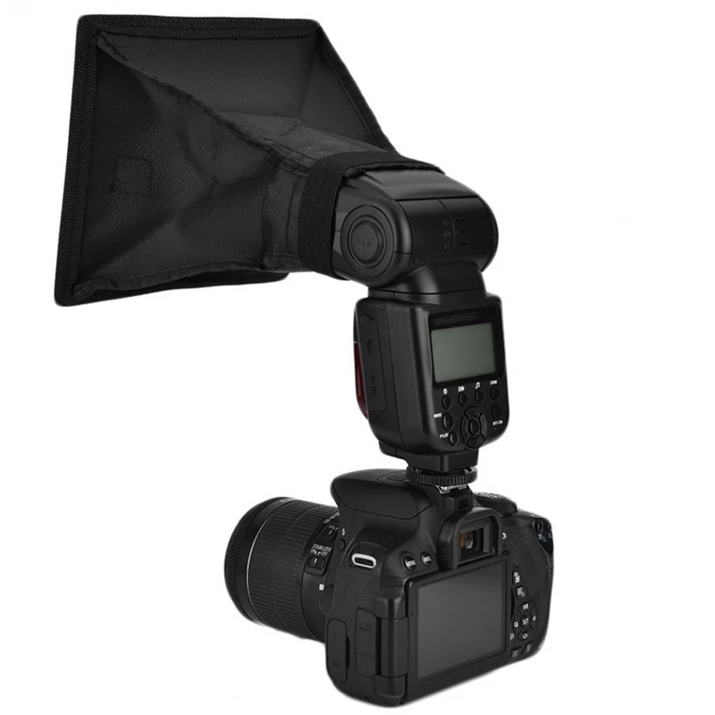 Для Dslr камеры верхний Рассеиватель Вспышки софтбокс 15X17 см софтбокс-черный