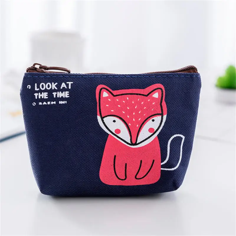 Милый 3D животное лицо молния чехол кошка монета женский кошелек, портмоне детская сумочка сумка для косметики сумка