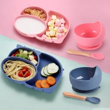Aliexpress - Baby Silicone Bowl Feeding Dishe Set Children’s Tableware Waterproof Suction Bowl With Spoon BPA Free Kitchenware For Baby Stuff