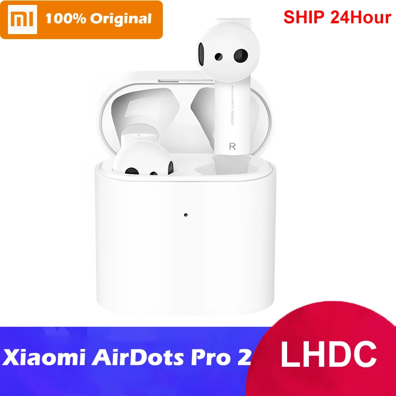 Оригинальные Xiao mi Airdots Pro 2 mi True беспроводные Bluetooth наушники Xiao mi Air 2 TWS наушники LHDC TWS управления EJO2JY - Цвет: Xiaomi Airdots Pro 2