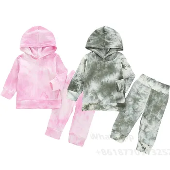

Newborn Baby Girls Boys Tie-dye Outfits Long Sleeve Tops T Shirt + Pants Spring Autumn Clothing Children Clothes Set 1-6Years
