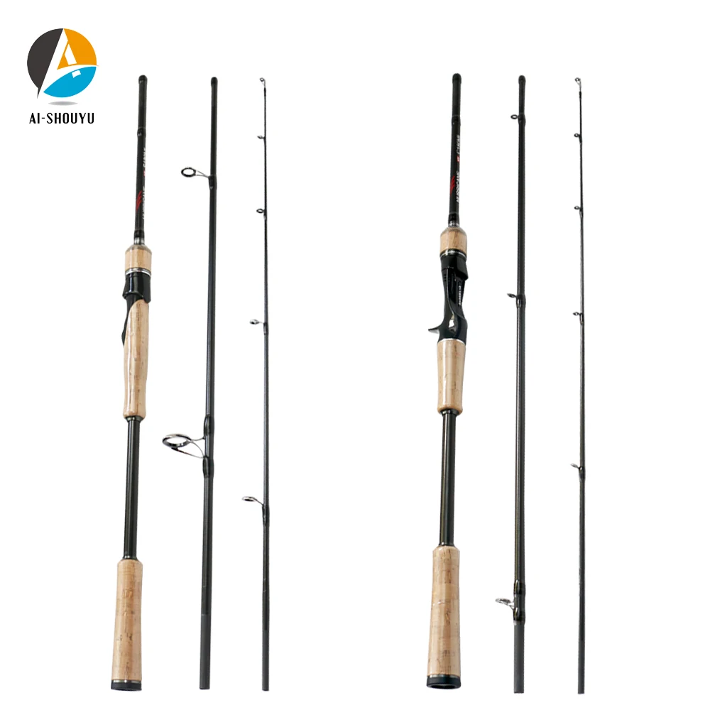 

1.8m 2.1m 2.4m 2.7m 3 Section Baitcasting Fishing Rod Trout Travel Rod Ultralight Spinning Lure Rod 5g-20g M/ML/MH Rod 10-15lb