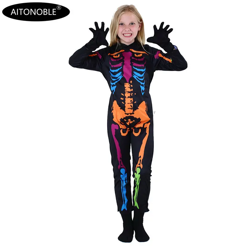 Aitonoble New Costume Child Cute Girls Costume Supergir Dress Girl's Dress Cosplay Halloween For Kids All Saints'