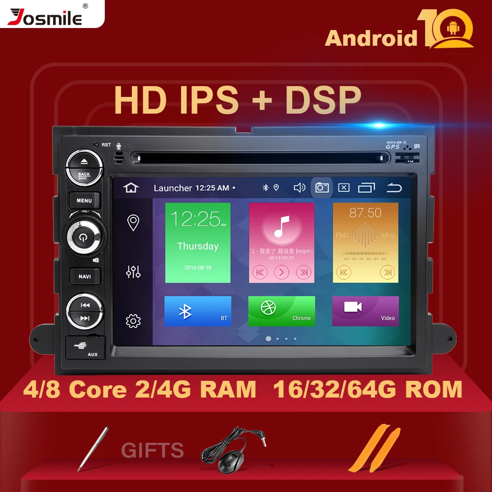 2 64G Car Stereo For Ford F150/F250/F350 Fusion Explorer Wireless Carplay/Android Auto,Android