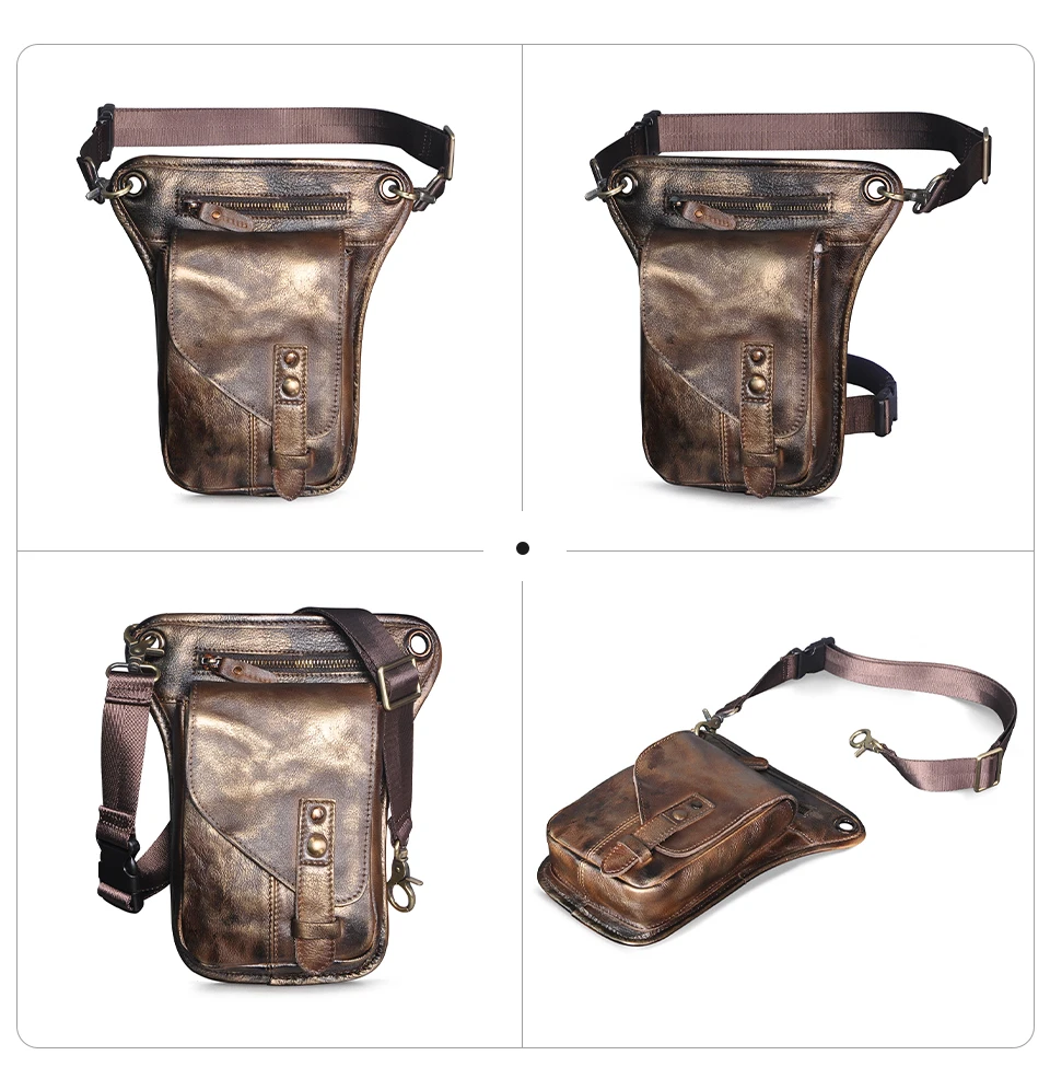 Sac Banane,Sac Banane En Cuir Véritable Pour Hommes, De Moto,cuisse