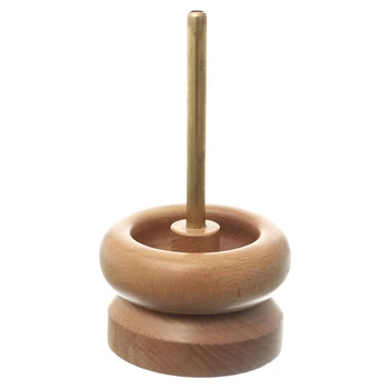 

Wood Bead Spinner for Seed Bead String Tool Jewelry Making Natural Bead Device