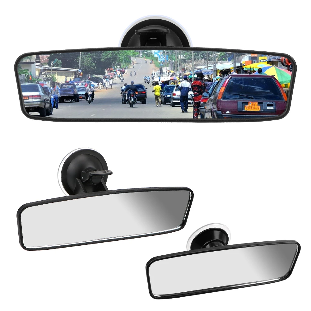 Espejo retrovisor Interior de coche, de 360 °, ajustable, gran angular, ventosa, estilo de coche|Espejos - AliExpress