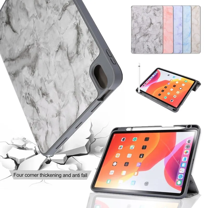 Чехол для iPad A2324 A2072 10 9 дюйма складной мраморный чехол планшета Apple Air 4-го