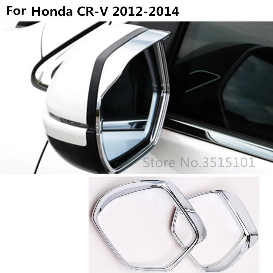 Для Honda CRV CR-V 2012 2013 заднего стекла заднего вида козырек против дождя на зеркало заднего вида щит солнцезащитный козырек на зеркало ABS хром