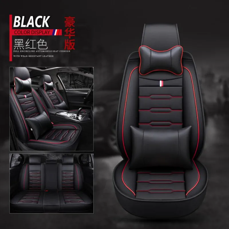 Высококачественные кожаные автомобильные чехлы для vw golf 4 5 6 VOLKSWAGEN polo sedan 6r 9n passat b5 b6 b7 arteon автомобильные аксессуары - Название цвета: Deluxe Edition