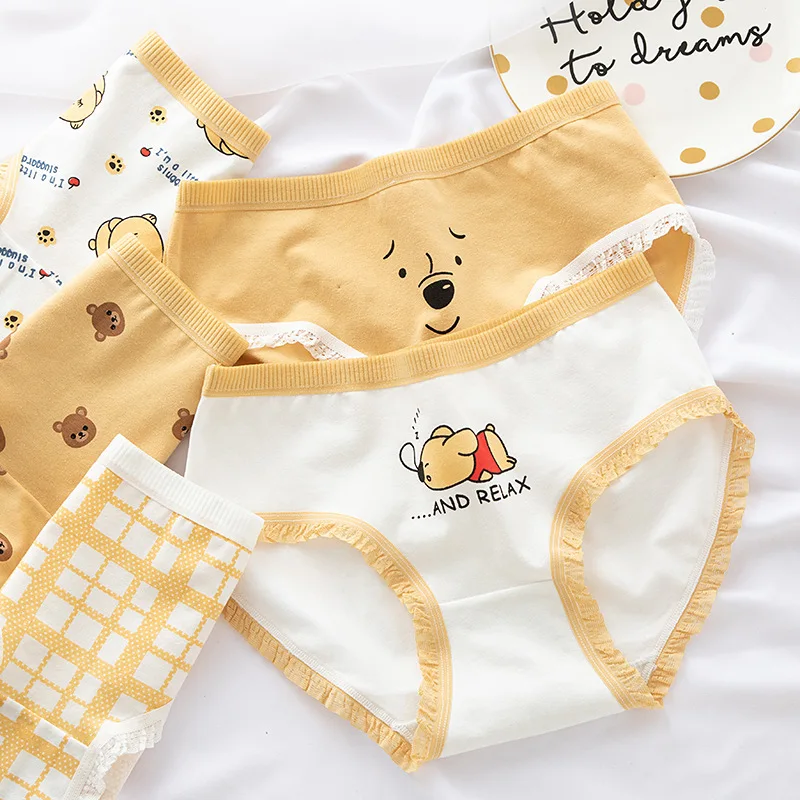 TrowBridge Cute Cartoon Women's Panties Breathable Comfortable Underwear  Girl Cotton Briefs Cozy Lingerie Lovely Underpants Sale