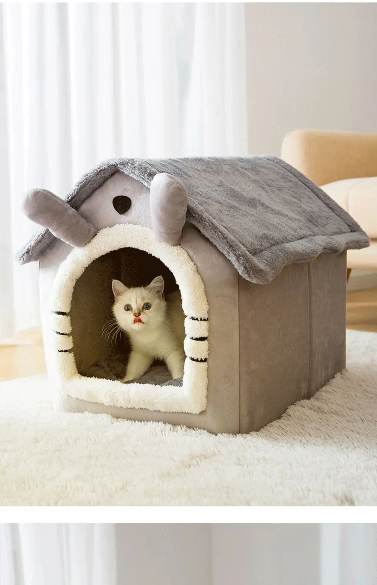 Pet House Winter Warm Home For Dog And Cat Kitten Enclosed Houses