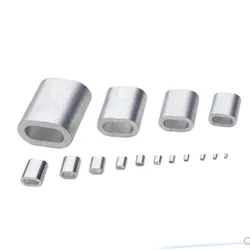 Oval Clip Wire Rope Clamp Aluminum Ferrule Crimping Sleeves (10 - 100 Pack) - M8 5pcs