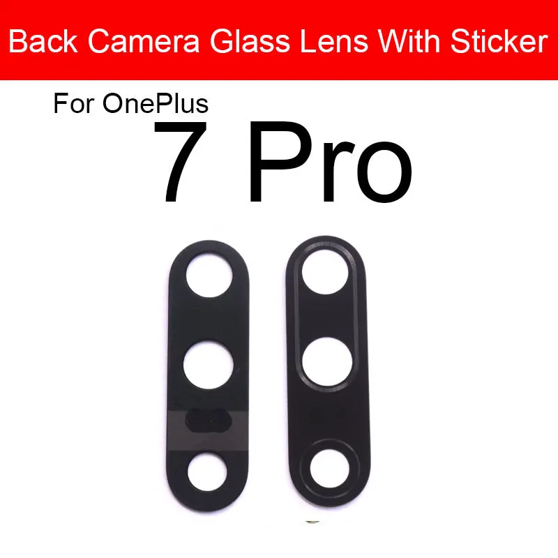 Back Camera Glass Lens with Sticker For Oneplus One Plus 1+ X 1 2 3 3T 5 5T 6 6T 7 7T 8 8T Pro Nord N100 Rear Camera Glass Lens