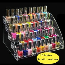 Moda clara 5 camadas unha polonês rack verniz display maquiagem organizador de armazenamento prateleira cosméticos organizador de armazenamento doméstico(China)