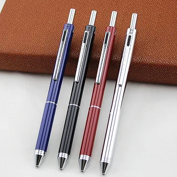 

4 in 1 Metal Ball Pens Multifunctional ballpoint pen silver metal pens Available,good quality with factory price 5pieces/lot