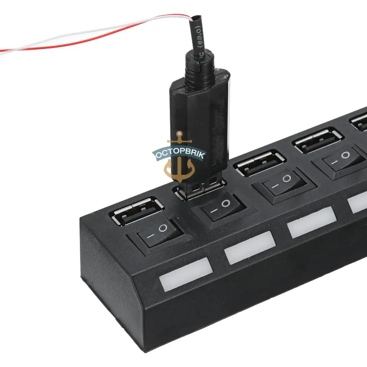 Разветвитель концентратор с 4 7 портами USB 2 0 переключатель подходит для корпуса