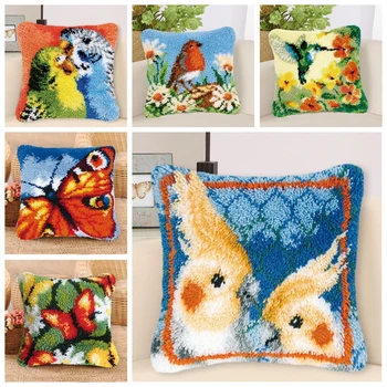 

Foamiran Bird Butterfly Embroidery Pillow Crochet Hook Embroidery For Felting Flower Latch Hook Kits Do It Yourself Knooppakket