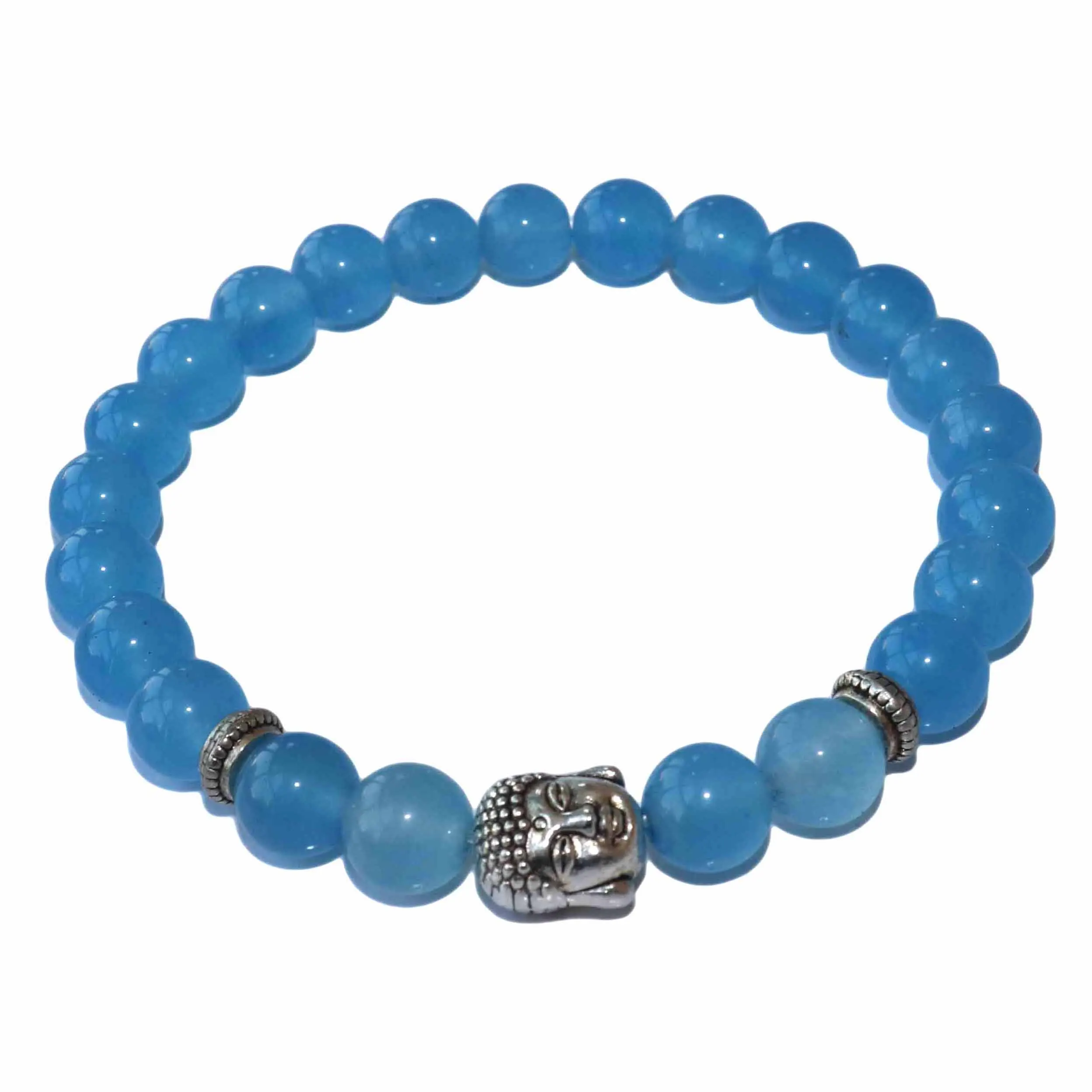 8 MM Buddha Head Stone Men’s Beaded Jewelry Lava Agates Tiger Eye Stone Beaded Bracelets Party Gift Stretch Yoga Jewelry