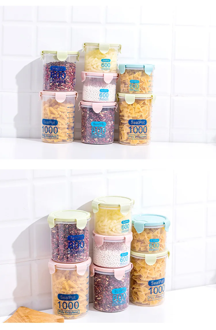 Прозрачные пластиковые запечатанные банки сухое молоко контейнер для еды банки для дома кухня сушеные фрукты мешки конфеты контейнер для хранения