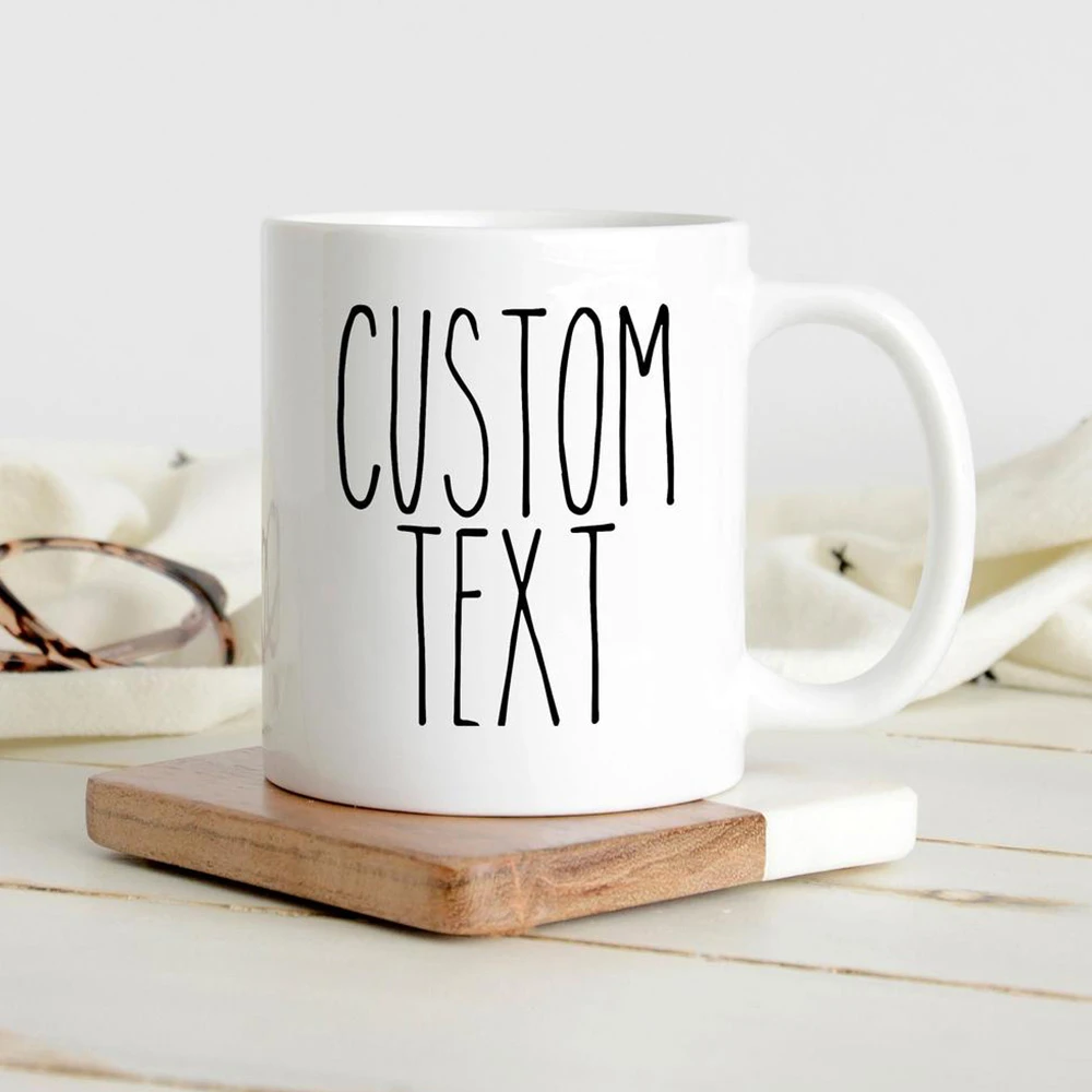 Custom Rae Dunn Inspired Mug, Custom Rae Dunn Text Mug, Personalized