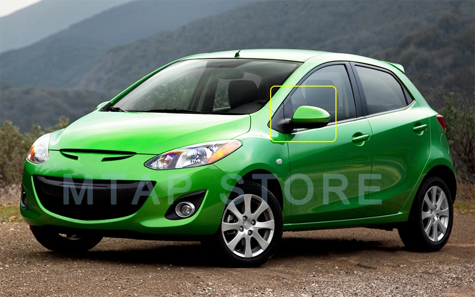 2 шт. Зеркало заднего вида в сборе для Mazda 2 2007 2008 2009 2010 2011 2012 2013 авто зеркало заднего вида Регулируемый объектив база Цвет