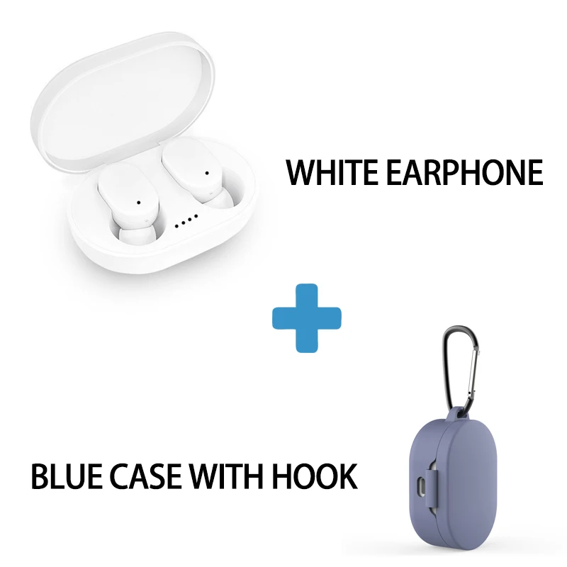 White Blue Case A6S TWS мини наушники Bluetooth 5,0 наушники для Xiaomi для Redmi беспроводные 5,0 TWS наушники с микрофоном для iPhone - Цвет: White Blue Case