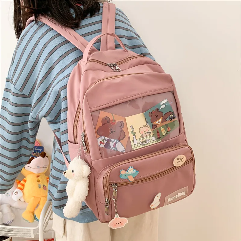 ITA Backpack Schoolbags Bookbag Harajuku Large-Capacity Girls Korean Women Teens Cute