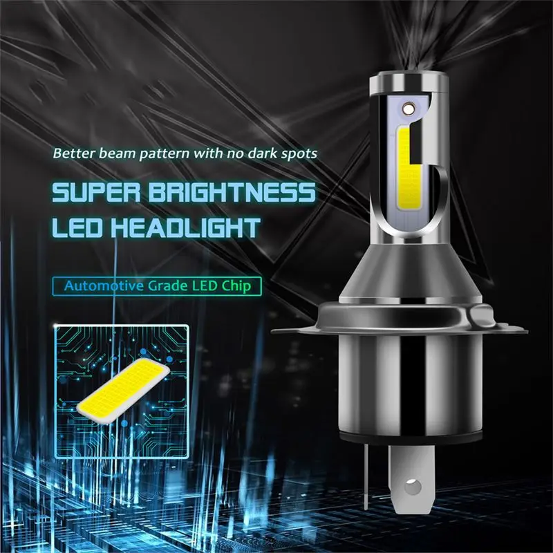 H4 LED Bulbs Bi Hi/Lo 110W 26000LM Headlight Kit Lamp 2pcs Car Interior Dr