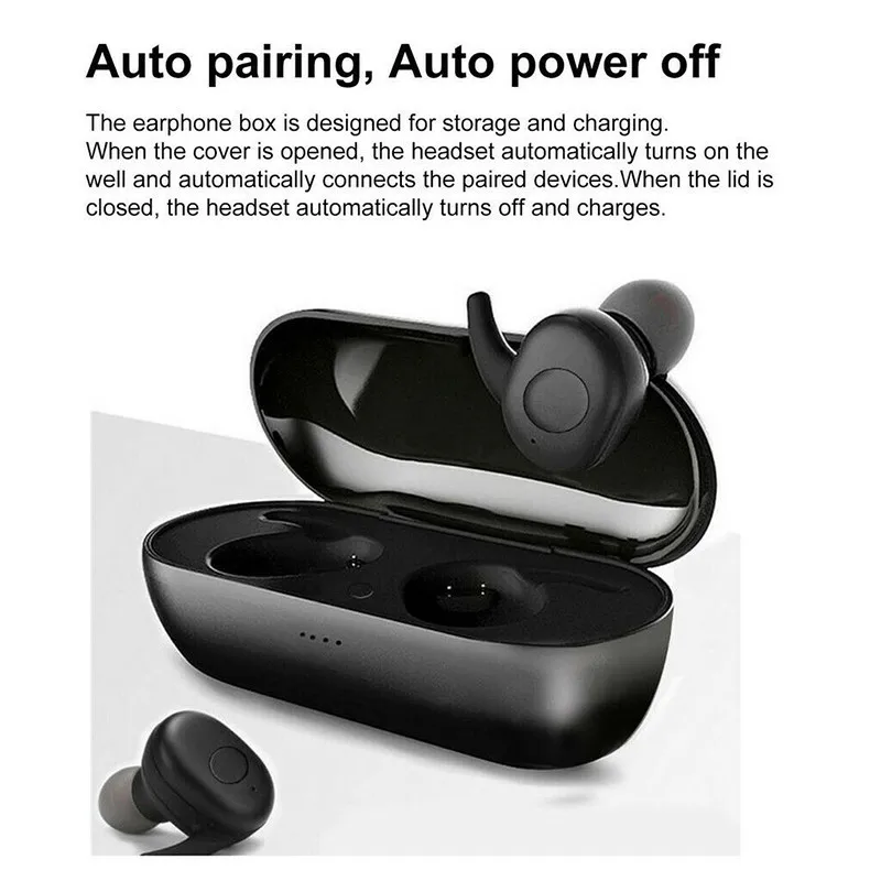 TWS Bluetooth Earphone Mini Wireless Headphone Earbuds Sport Bluetooth Headset with Charging Box Mic For Smart Phone